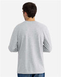Next Level 8211 Unisex Ideal Thermal Long Sleeve T-Shirt - Heather Grey - model back