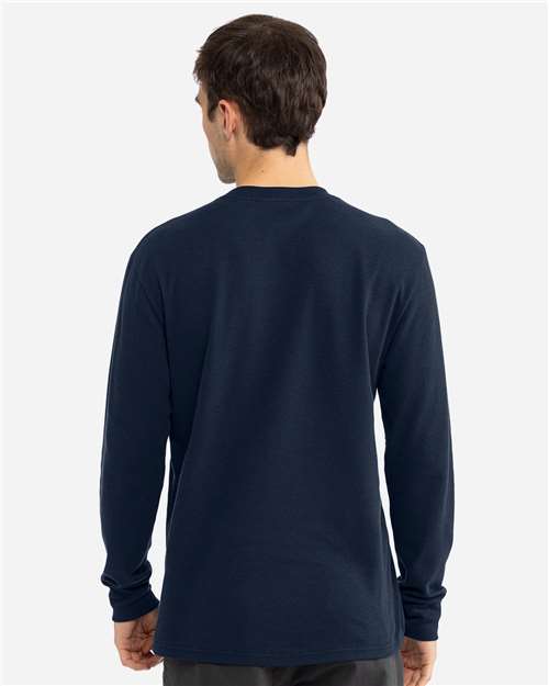 Next Level 8211 Unisex Ideal Thermal Long Sleeve T-Shirt - Midnight Navy - model back