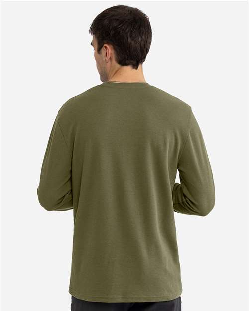 Next Level 8211 Unisex Ideal Thermal Long Sleeve T-Shirt - Military Green - model back