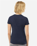 Tultex 214 Women's Fine Jersey V-Neck T-Shirt - Navy - model back