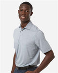 Paragon 162 Men's Bohemian Striped Heather Performance Polo - Navy Heather - model side