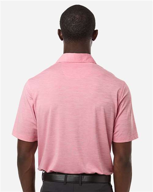 Paragon 162 Men's Bohemian Striped Heather Performance Polo - Red Heather - model back