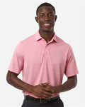 Paragon 162 Men's Bohemian Striped Heather Performance Polo - Red Heather - model front