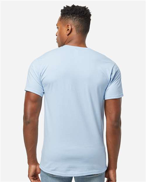 Tultex 290 Unisex Heavyweight Jersey T-Shirt - Baby Blue - model back