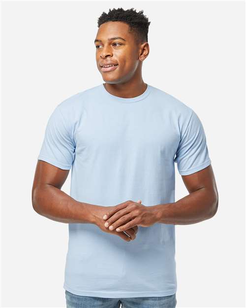 Tultex 290 Unisex Heavyweight Jersey T-Shirt - Baby Blue - model front