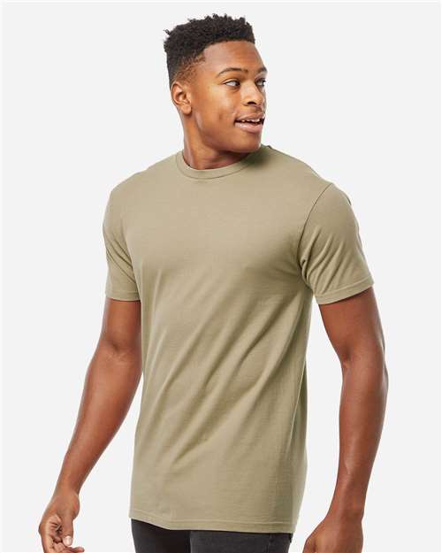 Tultex 290 Unisex Heavyweight Jersey T-Shirt - Sand - model side