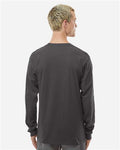 Tultex 291 Unisex Heavyweight Jersey Long Sleeve T-Shirt - Charcoal - model back