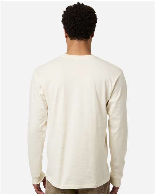 Tultex 291 Unisex Heavyweight Jersey Long Sleeve T-Shirt - Natural - model back