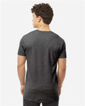 Tultex 293 Unisex Heavyweight Jersey Pocket T-Shirt - Heather Charcoal - model back