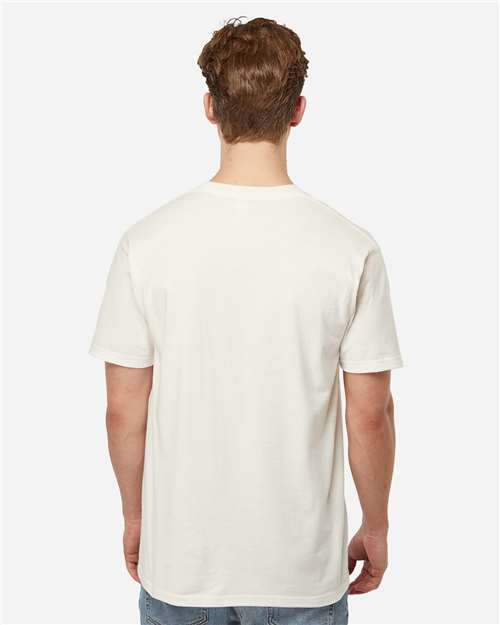 Tultex 293 Unisex Heavyweight Jersey Pocket T-Shirt - Natural - model back