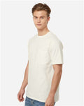 Tultex 293 Unisex Heavyweight Jersey Pocket T-Shirt - Natural - model side