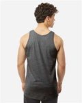 Tultex S105 Unisex Fine Jersey Tank Top - Heather Charcoal - model back