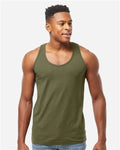Tultex S105 Unisex Fine Jersey Tank Top - Military Green - model front