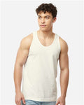 Tultex S105 Unisex Fine Jersey Tank Top - Natural - model front