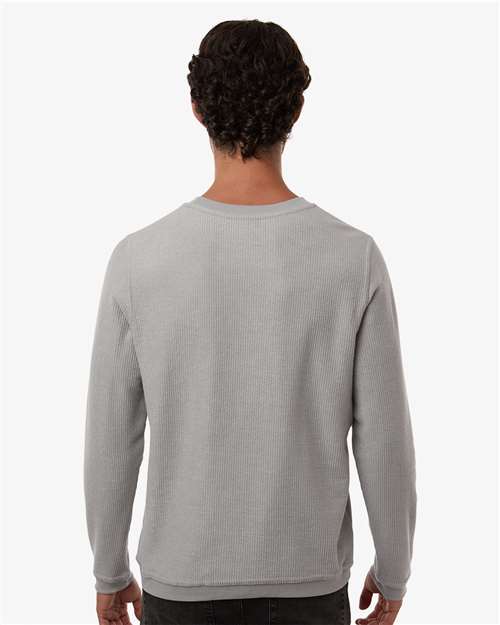 Boxercraft D02 Unisex Corded Crewneck Sweatshirt - Oxford - model back