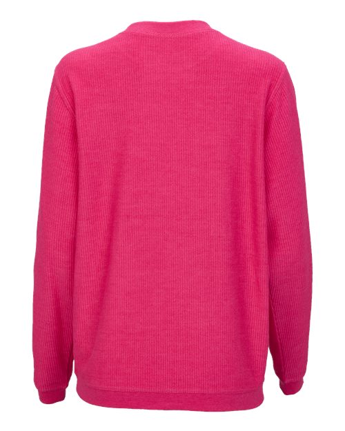 Boxercraft D02 Unisex Corded Crewneck Sweatshirt - Cosmic Pink - back