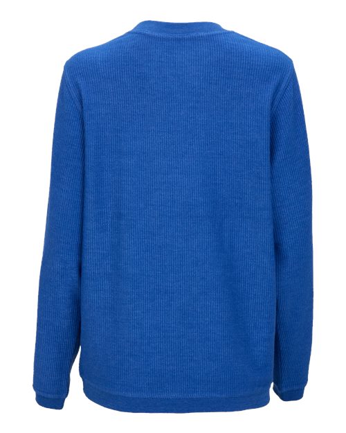 Boxercraft D02 Unisex Corded Crewneck Sweatshirt - Electric Royal - back