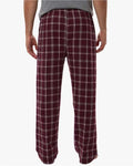 Boxercraft BM6624 Men's Harley Flannel Pants - Varsity Maroon Oxford Plaid - model back