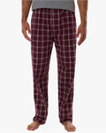 Boxercraft BM6624 Men's Harley Flannel Pants - Varsity Maroon Oxford Plaid - model front