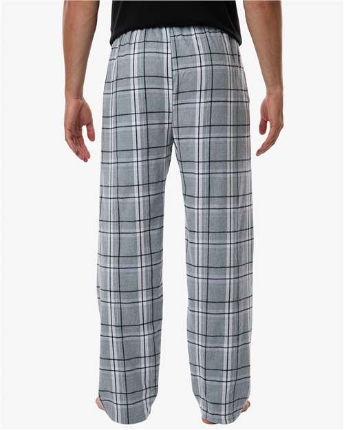 Boxercraft BM6624 Men's Harley Flannel Pants - Oxford Carnegie Plaid - model back