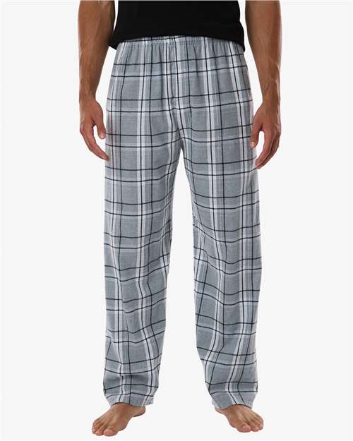 Boxercraft BM6624 Men's Harley Flannel Pants - Oxford Carnegie Plaid - model front