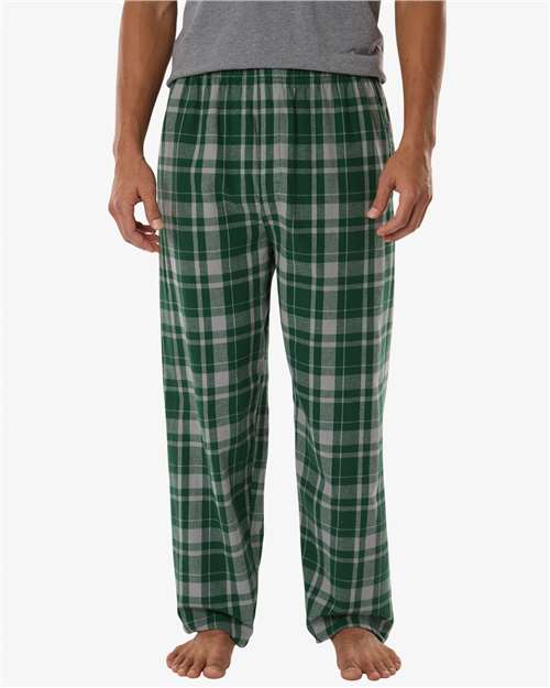 Boxercraft BM6624 Men's Harley Flannel Pants - Green Jordan Plaid - model front