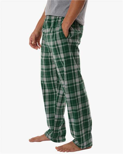 Boxercraft BM6624 Men's Harley Flannel Pants - Green Jordan Plaid - model side