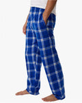 Boxercraft BM6624 Men's Harley Flannel Pants - Electric Royal Carnegie Plaid  - model side