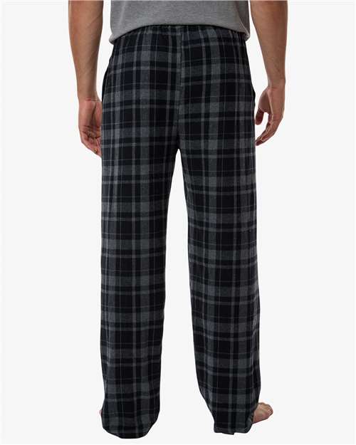 Boxercraft BM6624 Men's Harley Flannel Pants - Black Jordan Plaid - model back