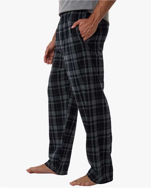 Boxercraft BM6624 Men's Harley Flannel Pants - Black Jordan Plaid - model side