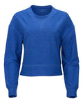 Boxercraft BW5102 Women's Ribbed Knit Cropped Boxy Crew - Electric Royal - front