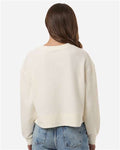 Boxercraft BW5102 Women's Ribbed Knit Cropped Boxy Crew - Natural - model back