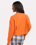 Boxercraft BW5102 Women's Ribbed Knit Cropped Boxy Crew - Orange - model back