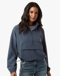 Boxercraft BW5204 Women's Stretch Woven Quarter-Zip Pullover - Castlerock - model front