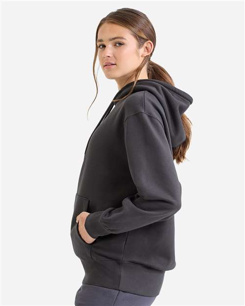 TriDri TD602 Unisex Jamie Recycled Hooded Sweatshirt - Charcoal - model side