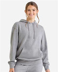 TriDri TD602 Unisex Jamie Recycled Hooded Sweatshirt - Heather Grey - model front