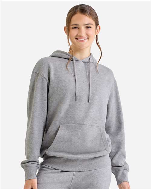 TriDri TD602 Unisex Jamie Recycled Hooded Sweatshirt - Heather Grey - model front