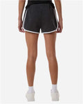 Boxercraft BW6402 Women's French Terry Shorts - Charcoal Heather/ White - model back