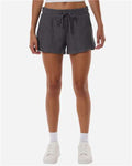 Boxercraft BW6506 Women's Ribbed Knit Shorts - Black - model front