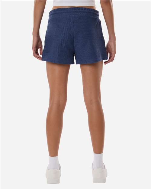 Boxercraft BW6506 Women's Ribbed Knit Shorts - Navy - model back