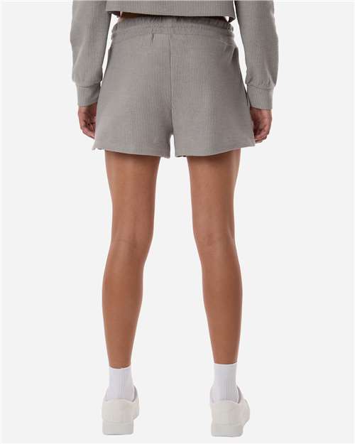 Boxercraft BW6506 Women's Ribbed Knit Shorts - Oxford - model back