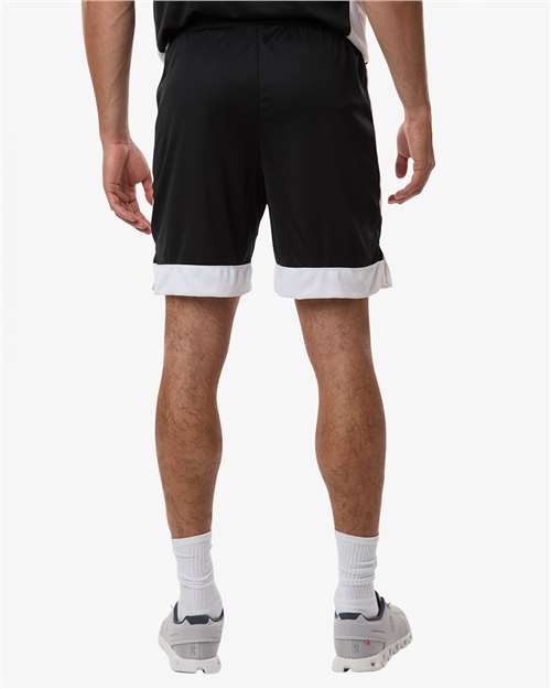 Augusta Sportswear 6889 Unisex Match-Up Basketball Shorts - Black/ White - model back