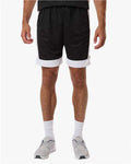 Augusta Sportswear 6889 Unisex Match-Up Basketball Shorts - Black/ White - model front