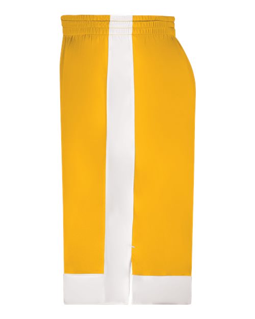Augusta Sportswear 6889 Unisex Match-Up Basketball Shorts - Gold/ White - side