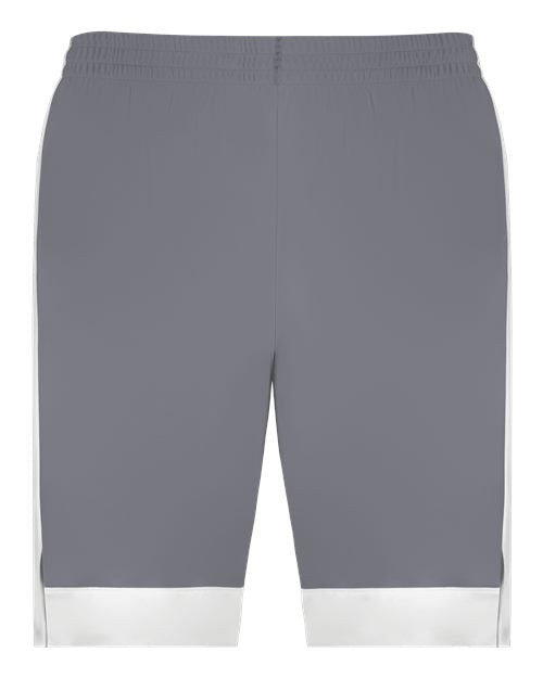 Augusta Sportswear 6889 Unisex Match-Up Basketball Shorts - Graphite/ White - back