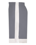 Augusta Sportswear 6889 Unisex Match-Up Basketball Shorts - Graphite/ White - side