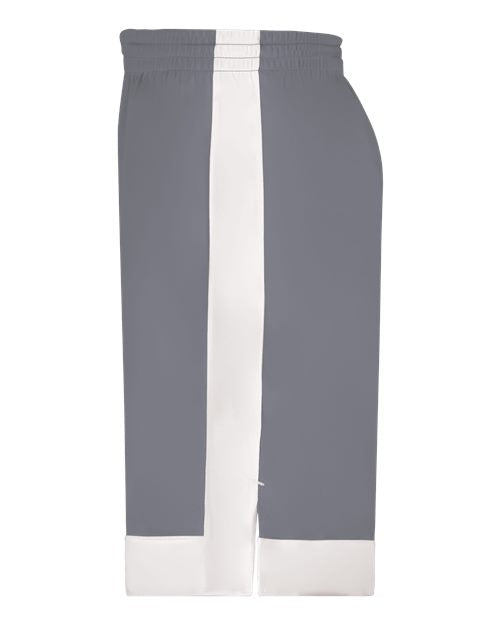 Augusta Sportswear 6889 Unisex Match-Up Basketball Shorts - Graphite/ White - side