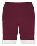 Augusta Sportswear 6889 Unisex Match-Up Basketball Shorts - Maroon/ White - back