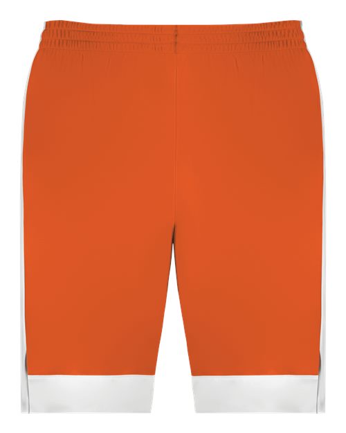 Augusta Sportswear 6889 Unisex Match-Up Basketball Shorts - Orange/ White - side