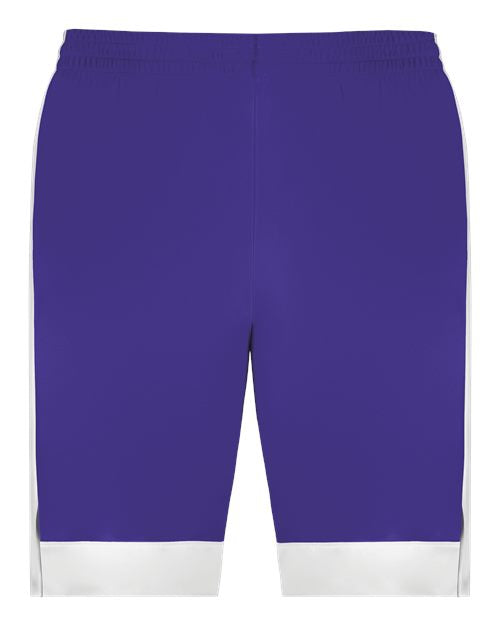 Augusta Sportswear 6889 Unisex Match-Up Basketball Shorts - Purple/ White - back